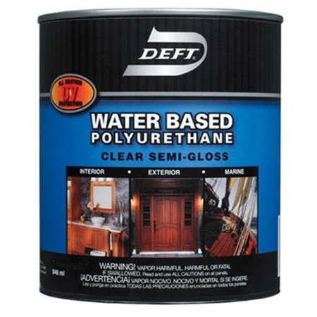 DEFT Deft DFT258-01 Water Based Semi-Gloss Polyurethane; Pack Of 4 167282